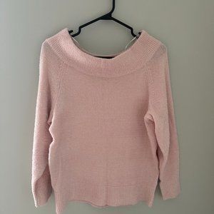 Off shoulder pink sweater, Size M